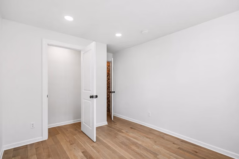 The same finished room and closet