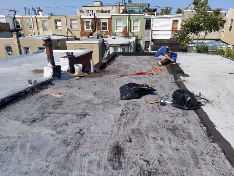 The roof before the deck structure was built.